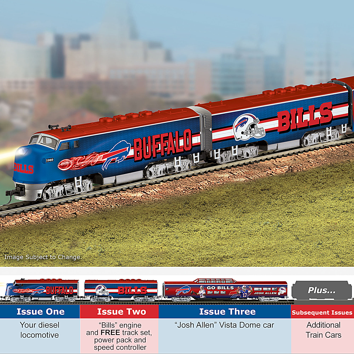 Buffalo Bills Express NFL HO-Scale Electric Train Collection