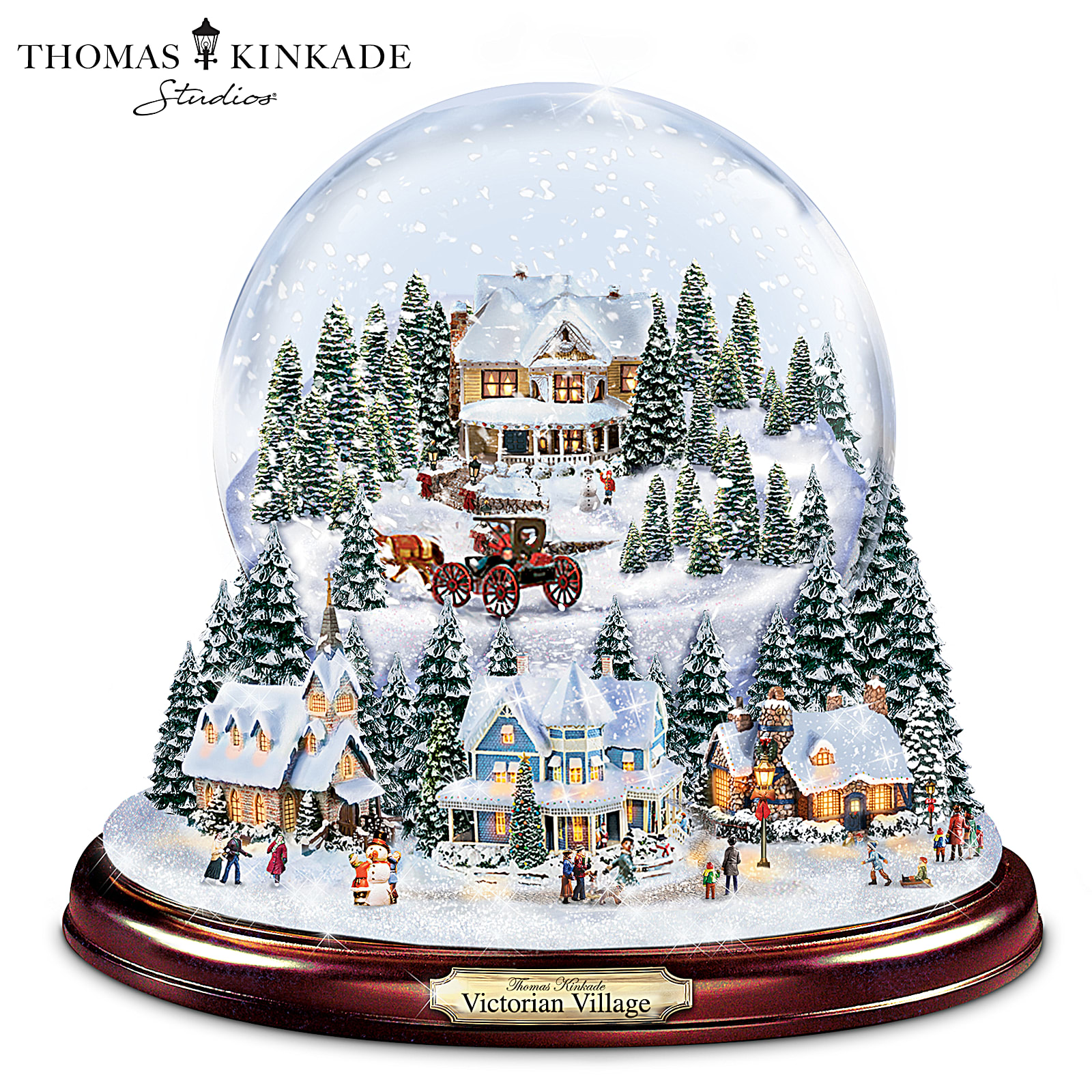 トーマスキンケード ビクトリアンクリスマスビレッジ クノーグローブ スノードーム Amazon.com: The Bradford Exchange Thomas Kinkade Victorian