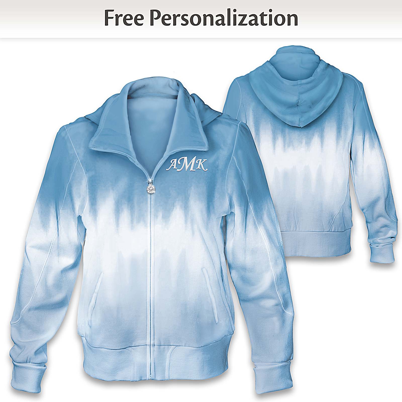 Youre One Of A Kind Womens Cotton Blend Knit Full-Zip Hoodie