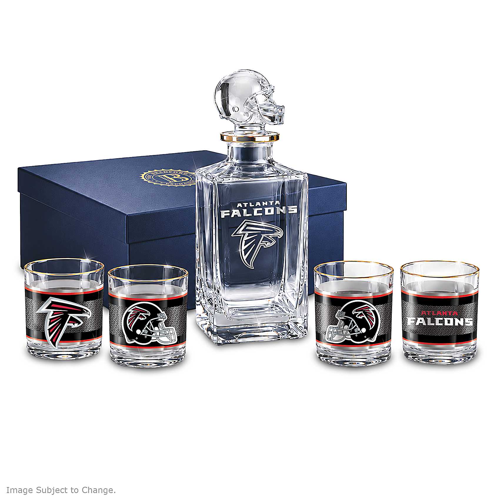Atlanta Falcons NFL Glass Decanter Set
