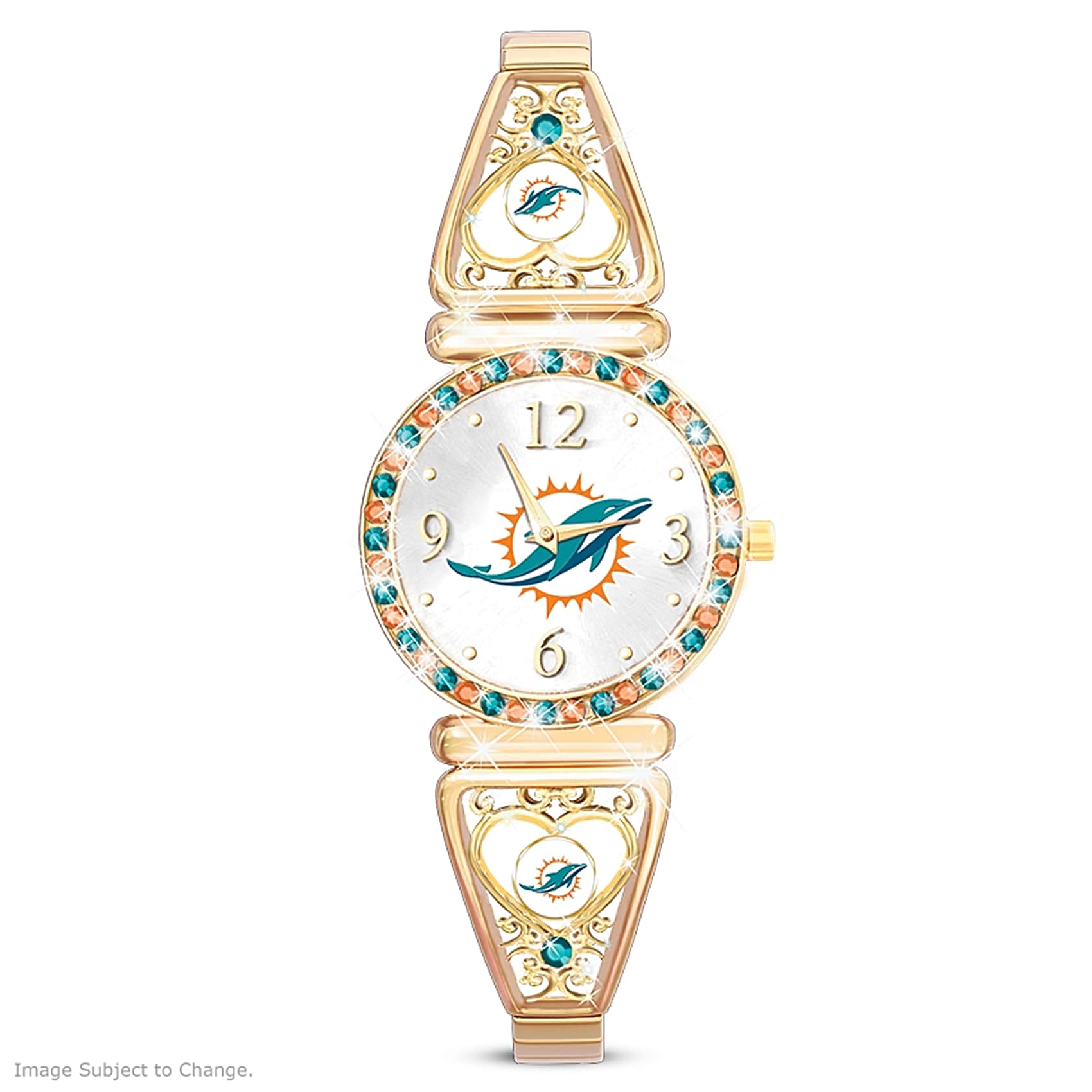 Miami Dolphins NFL Women\'s Stainless-Steel Watch by Fossil NEW Chronomat B01 42 NFL Miami Dolphins Edition- Stainless Steel  main image 3