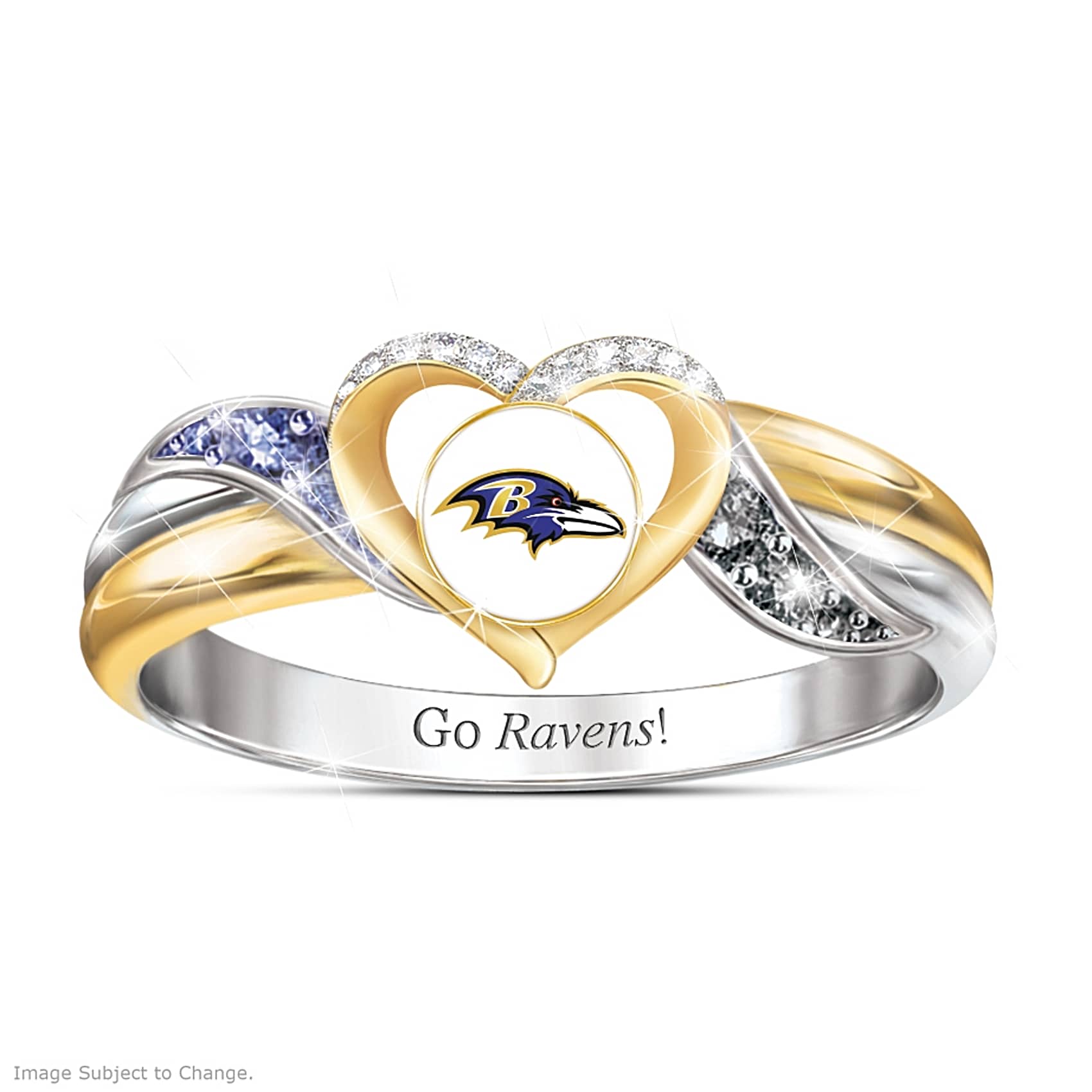 Bradford Exchange Baltimore Ravens Gold Women\'s Watch Invicta NFL Baltimore Ravens Womens Watch, Logo Dial  main image 2