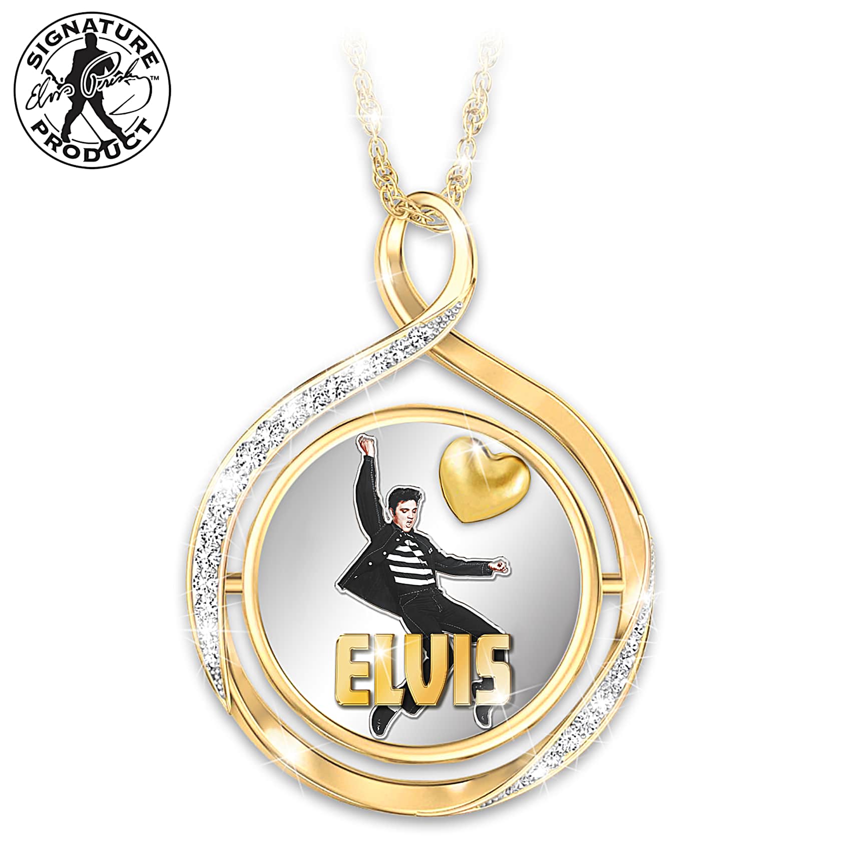 18K Gold-Plated And Platinum-Plated Elvis Presley Round Flip