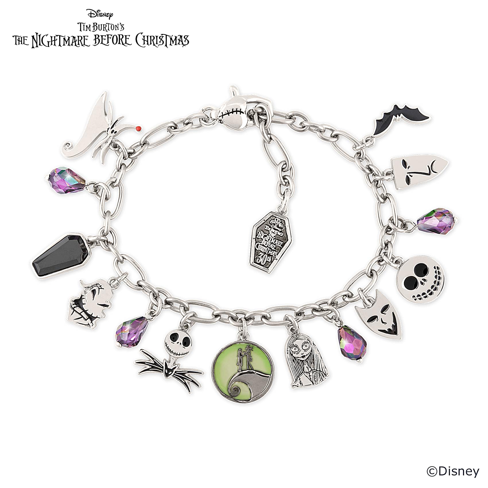 The Nightmare Before Christmas Moonlight Fright Bracelet Featuring