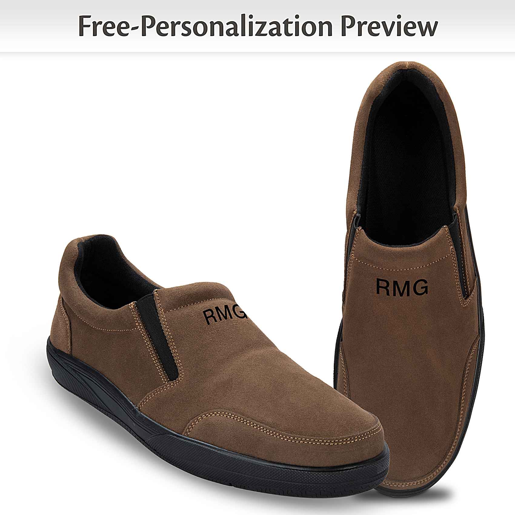 Brand New Men\'s Suede Slip-On Loafers in Mocha Mocha Faux Suede Slip On Loafer – Linzi main image 3