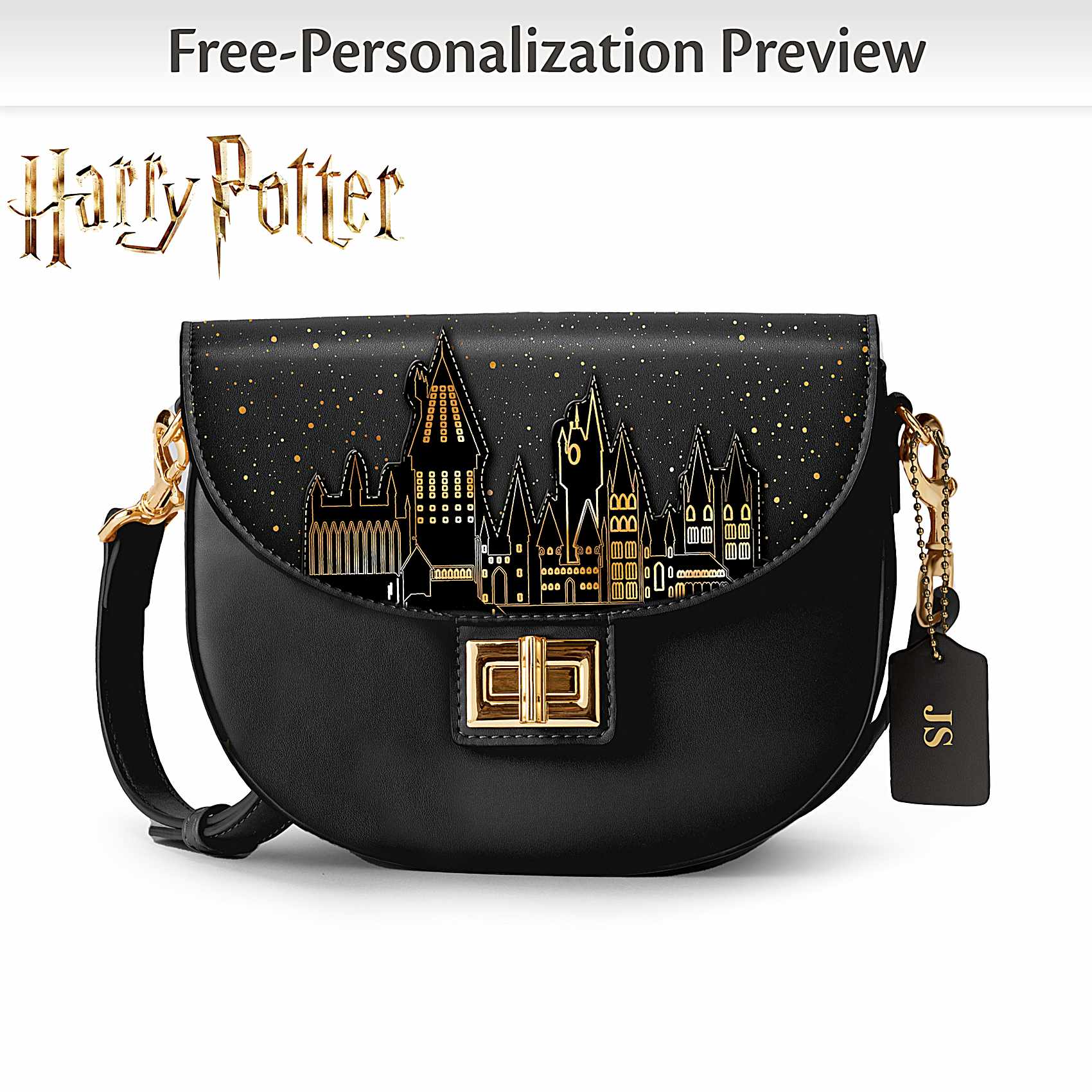 HARRY POTTER Black Faux Leather Handbag That Comes With Hang  display picture 1