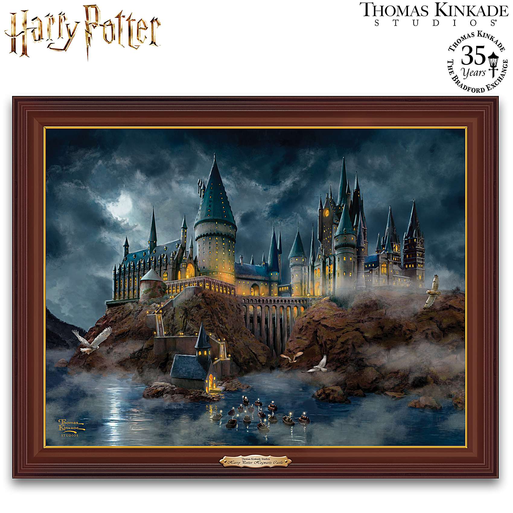 Illuminated Canvas Print Of HARRY POTTER HOGWARTS Castle By Thomas