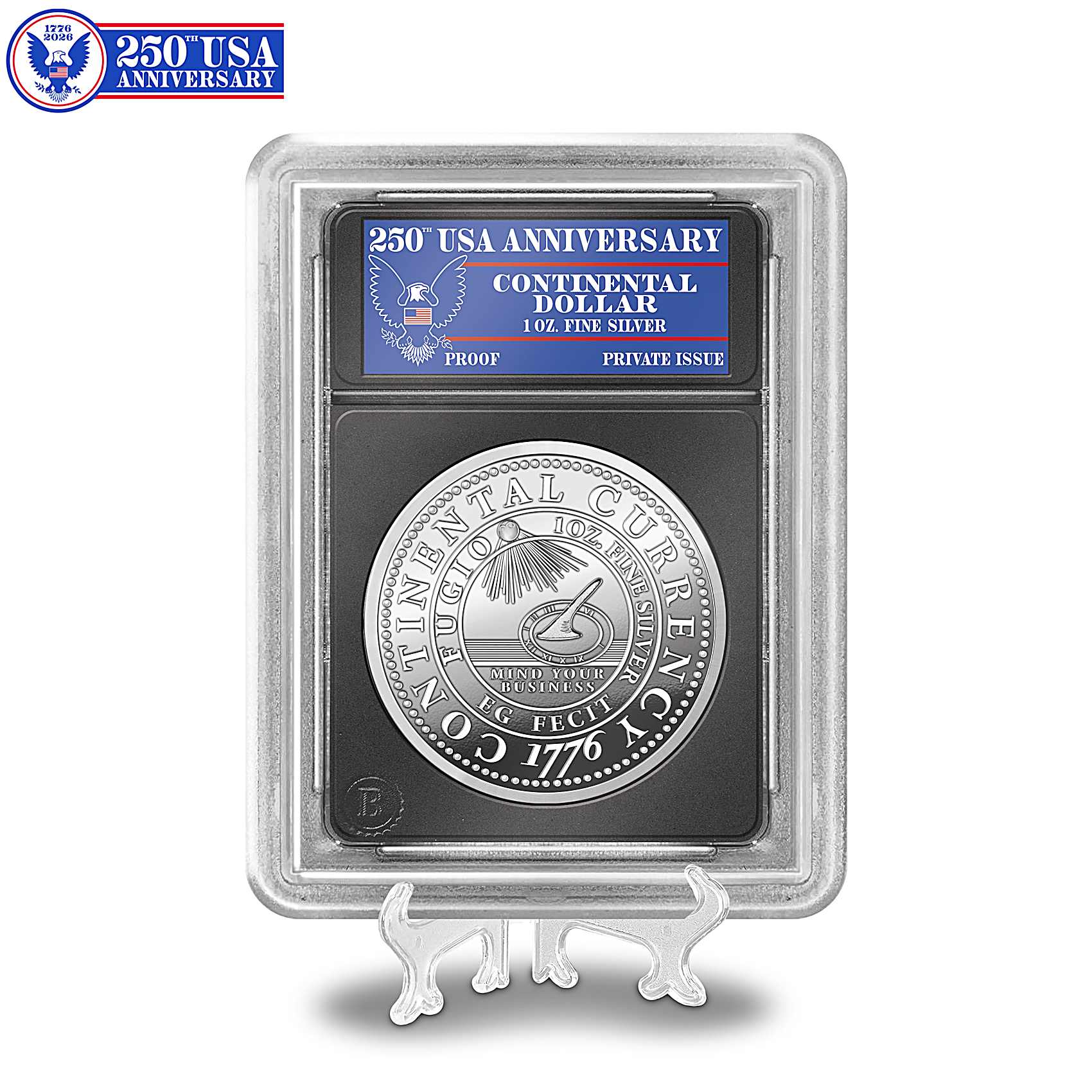 USA 99.9% Silver 1 Oz. Proof Coin Inspired By Benjamin Franklins