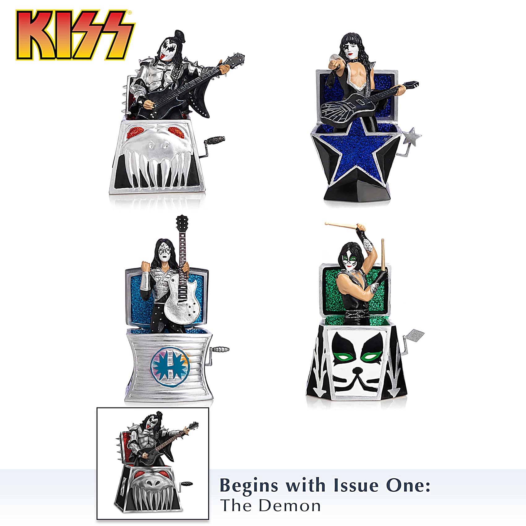 Jack In The Rock Sculpture Collection Portraying KISS Band Members