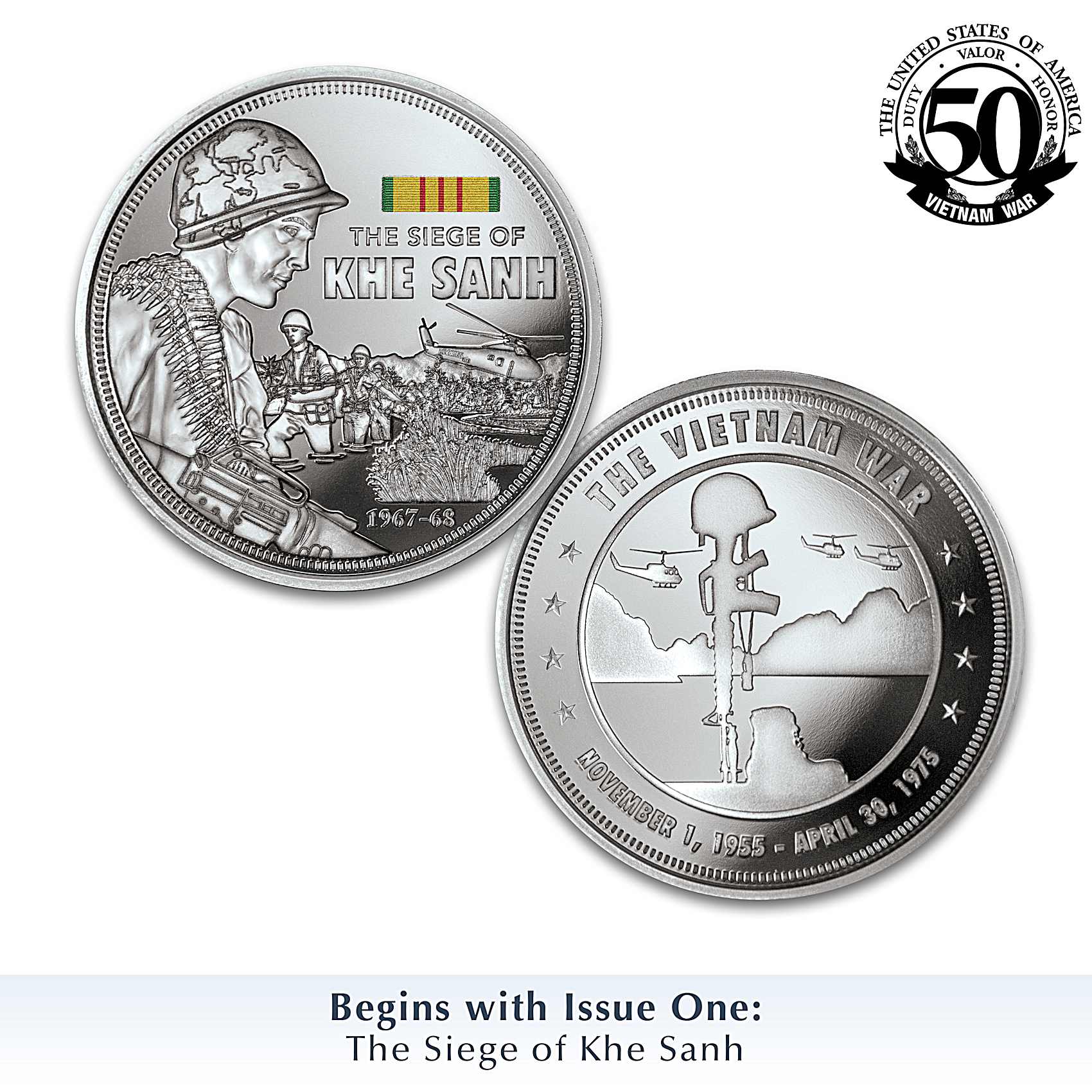 The Vietnam War Battles 99.9% Silver-Plated Proof Coin Collection
