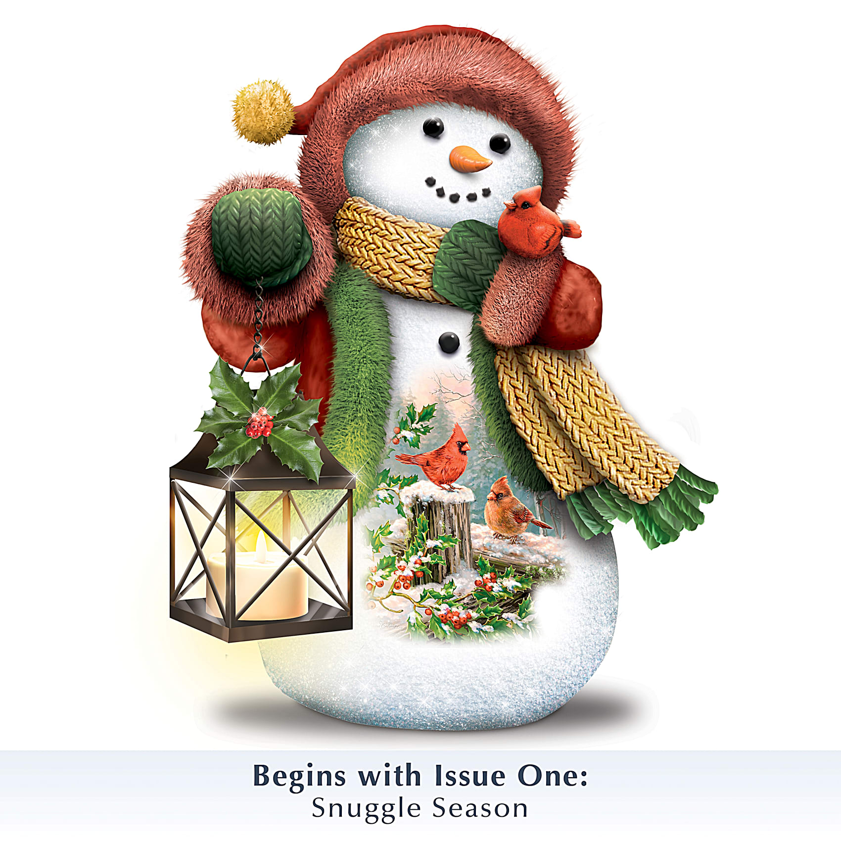 Snow Friends Illuminated Snowman Figurine Collection Featuring