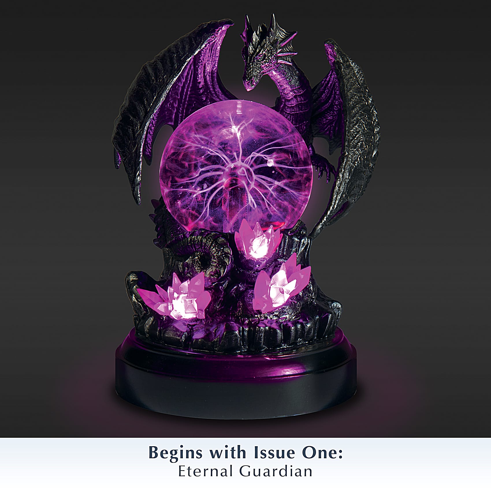 Dragon Sculptures Adorned With Illuminated Plasma Balls That Are