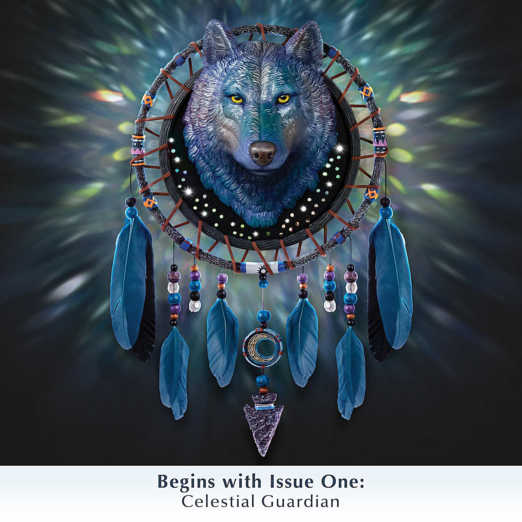 Illuminated Color-Changing Dreamcatcher Collection With Sculptural