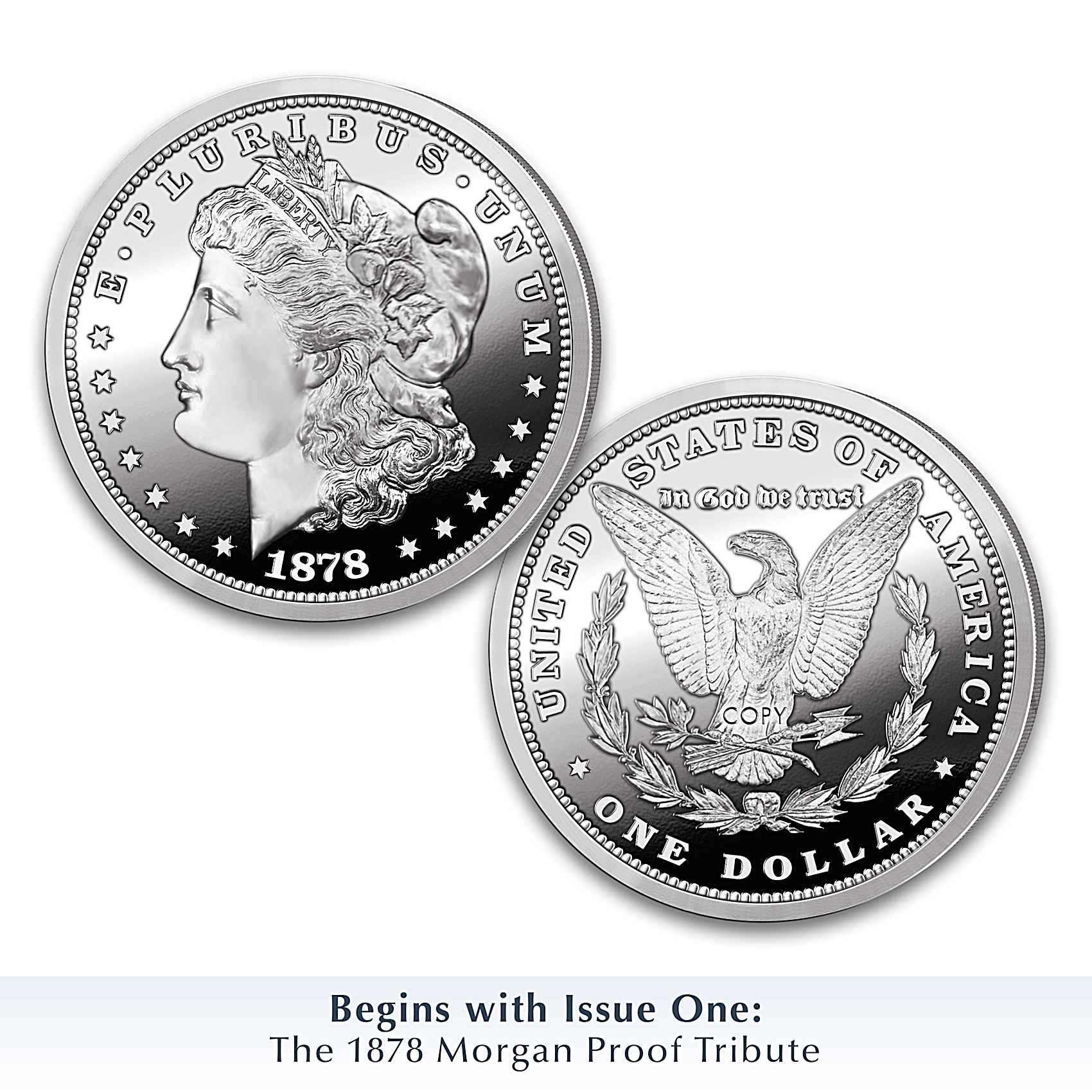 99.9% Silver-Plated Coin Collection Featuring Recreated U.S.