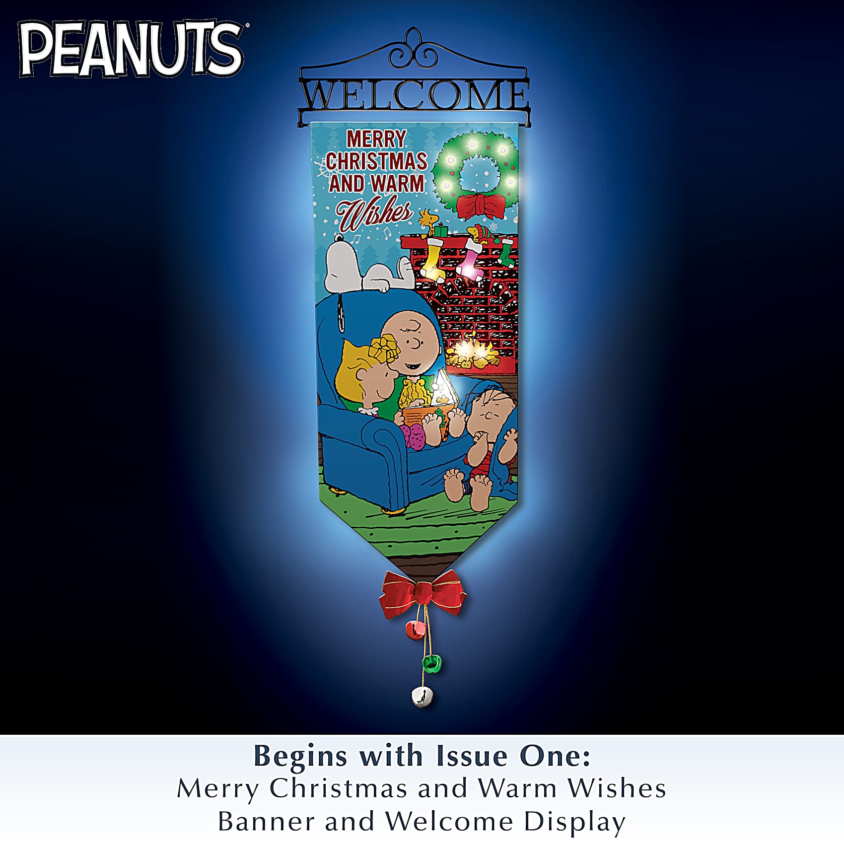 PEANUTS Illuminated Fabric Banners Adorned With Seasonal Snoopy