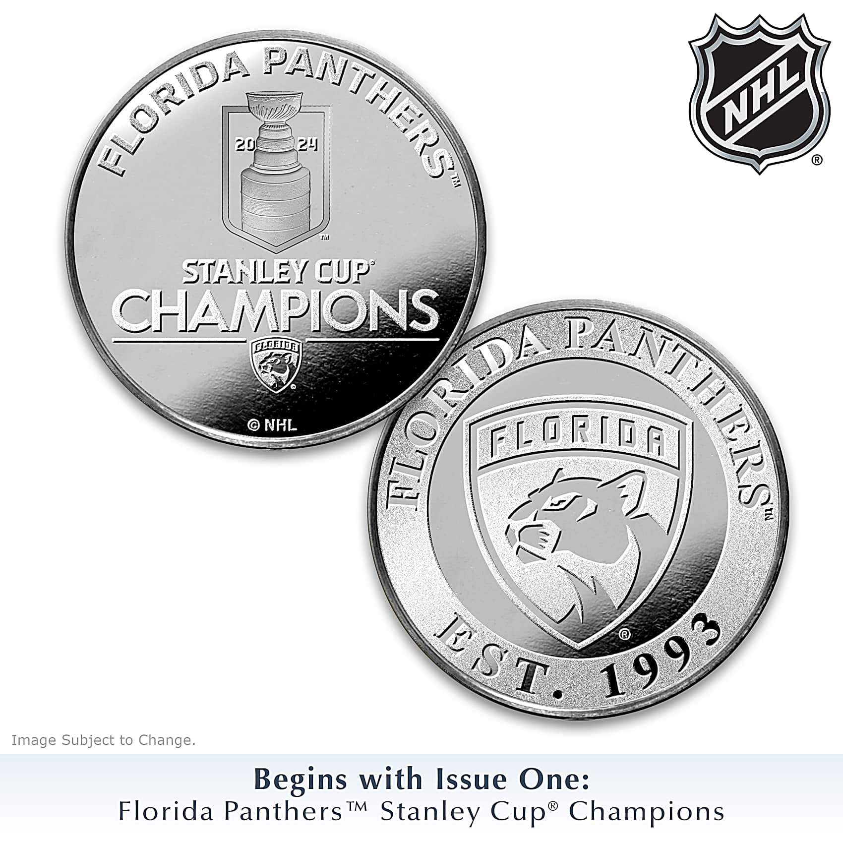 Florida Panthers™ 99.9% Silver-Plated 2024 NHL® Stanley Cup
