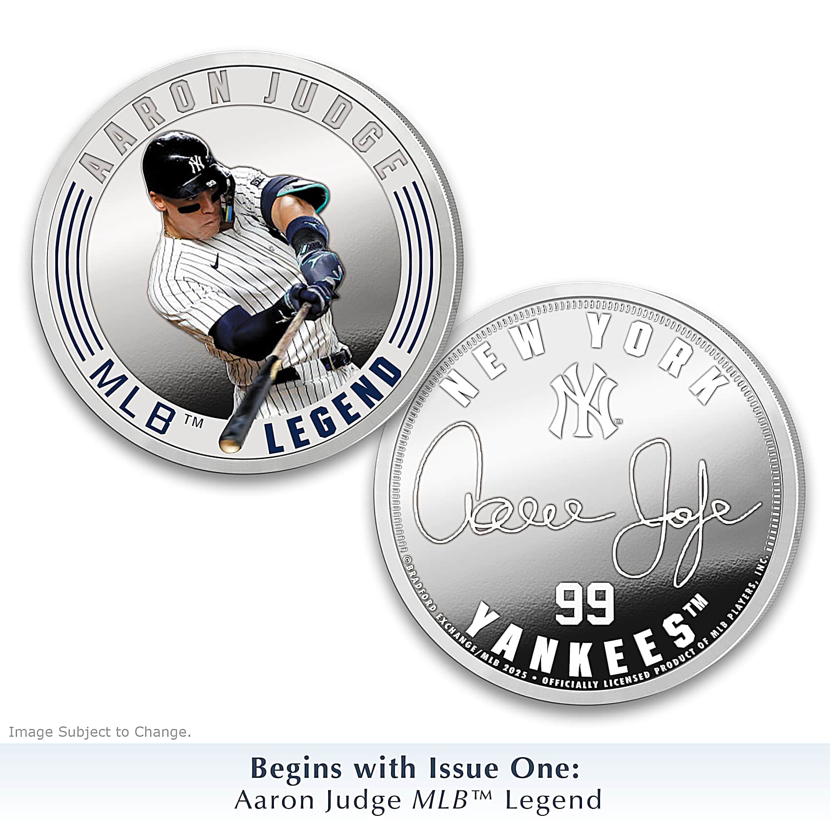 New York Yankees 99% Silver-Plated MLB Proof Coins With Color Images