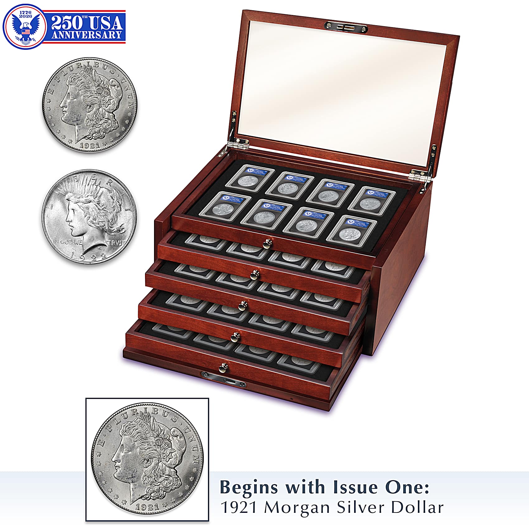 Complete Morgan And Peace Silver Dollar Coin Collection With A