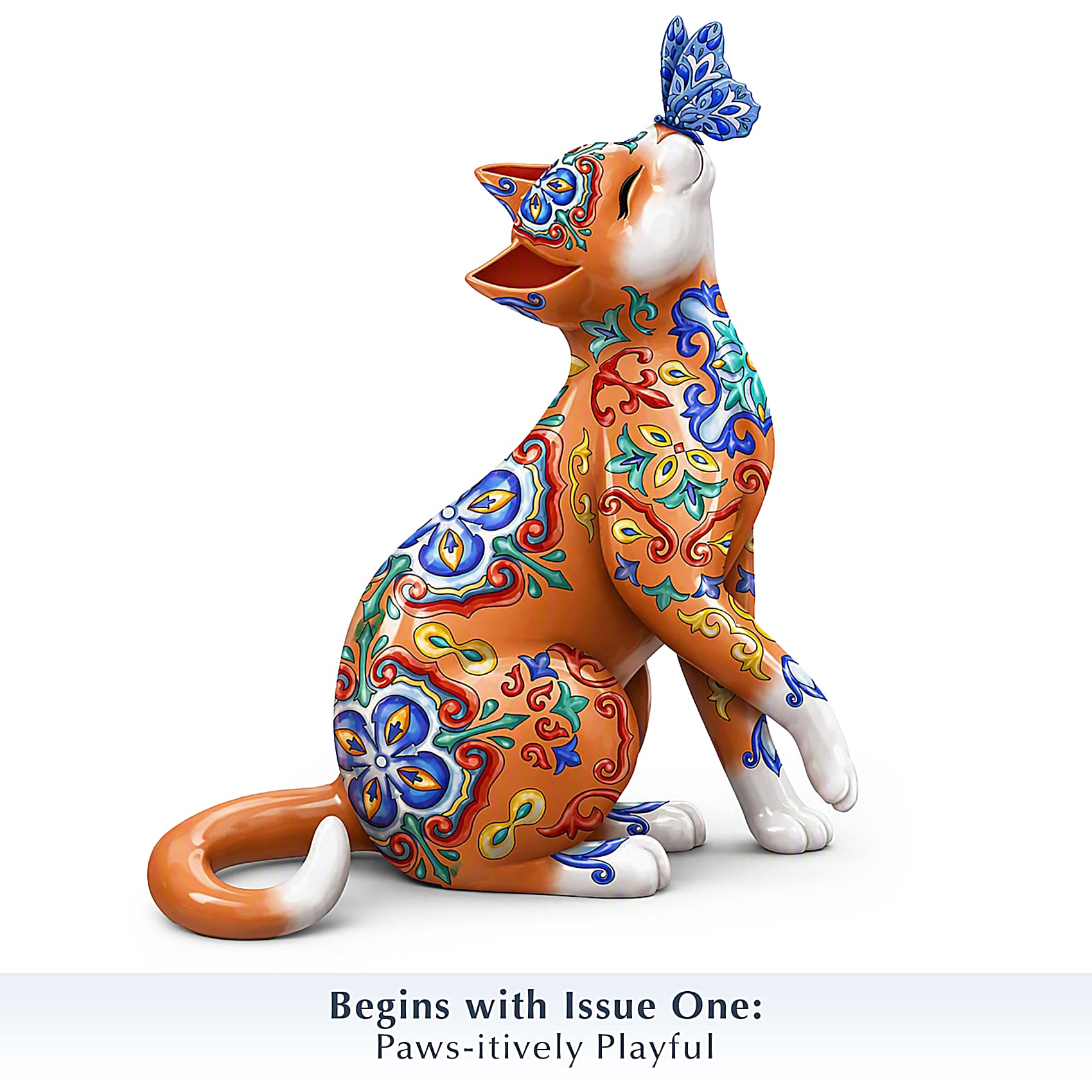 Hand-Painted Cat Figurines By Blake Jensen With Rich Patterning