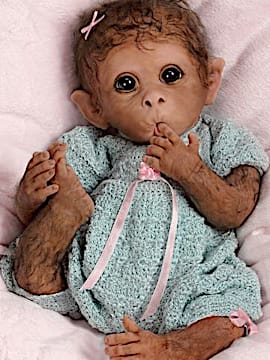 Clementine So Truly Real Lifelike Baby Monkey Doll By Linda Murray