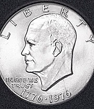 Begins with the 1976 Eisenhower Silver Dollar