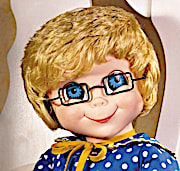 An authentic replica from her glasses to her polka dot dress
