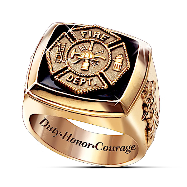 The Firemen Men's 24K Gold-Plated Ring