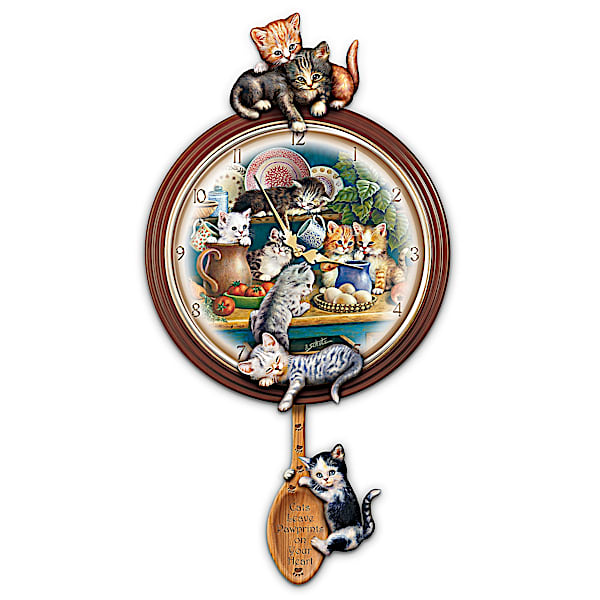 Kitchen Capers Cat Art Decorative Wall Clock Gift Idea