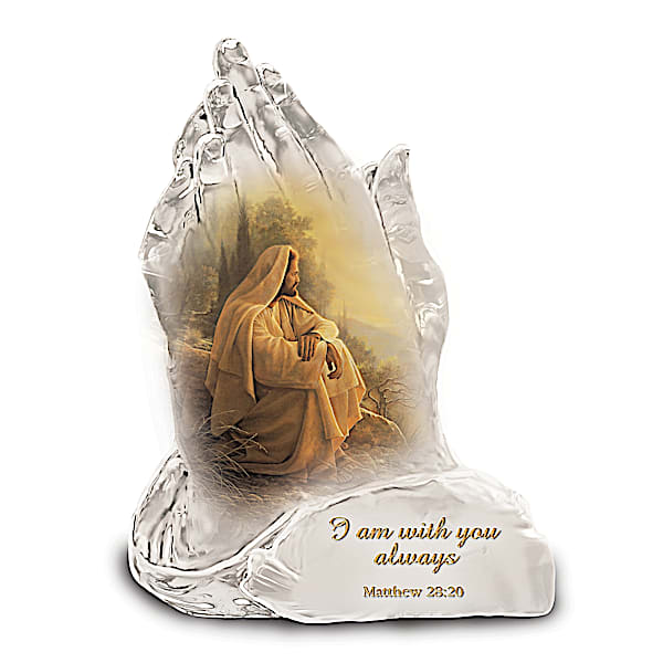 Always With You Praying Hands Religious Art Collectible Figurine
