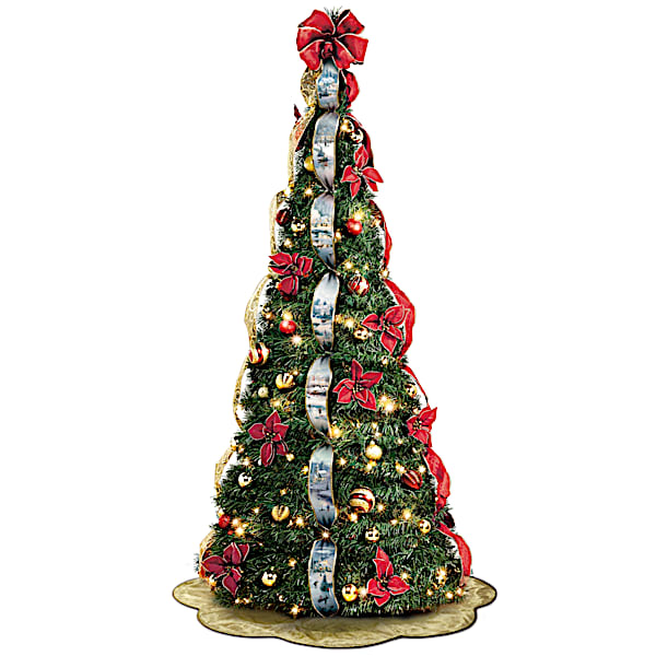 Thomas Kinkade Pre-Lit Pull-Up Christmas Tree: Wondrous Winter