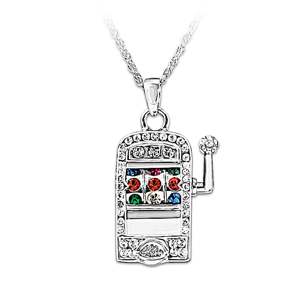 Lucky Jackpot Slot Machine Pendant Necklace