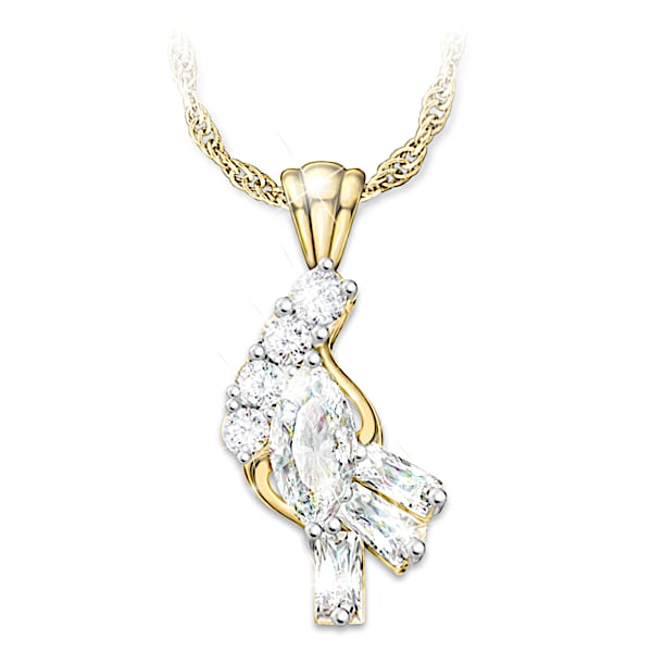 Fire And Ice Solid 10K Gold And Diamond Pendant Necklace
