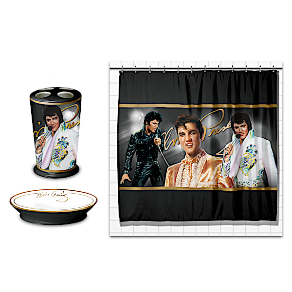 Elvis Presley Heirloom Porcelain 4-Piece Bath Ensemble