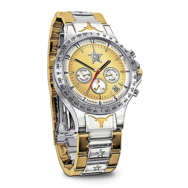 Texas Lone Star Diamond Men's Watch