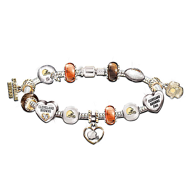 NFL Cleveland Browns #1 Fan Women's Charm Bracelet