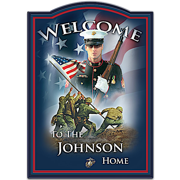 USMC Personalized Welcome Sign: Hero's Welcome