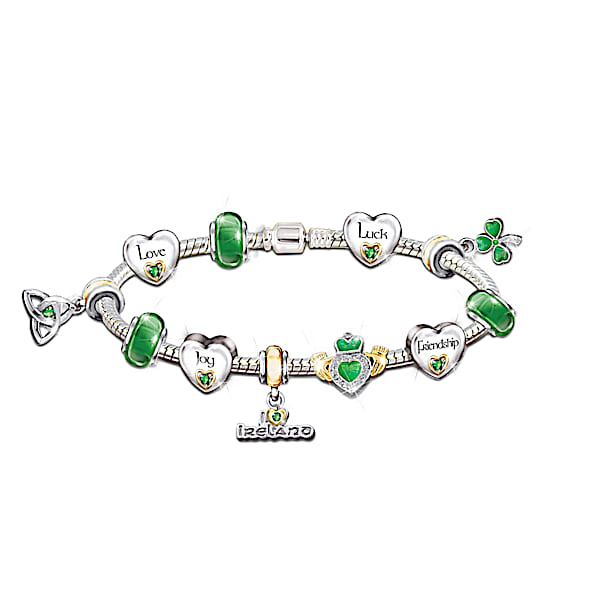 Irish Pride Charm Bracelet: Irish Blessings