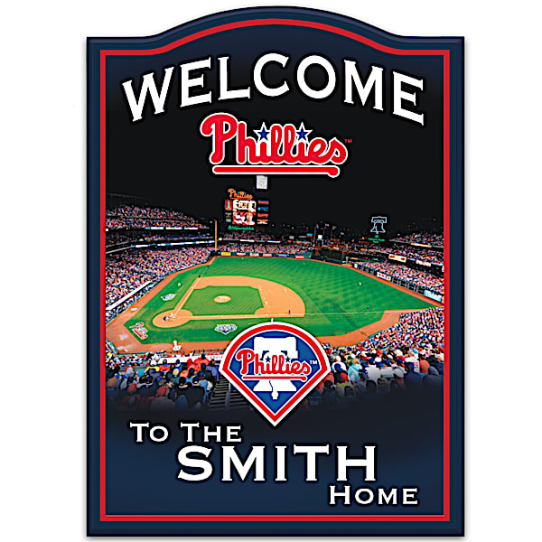 MLB Philadelphia Phillies Personalized Welcome Sign