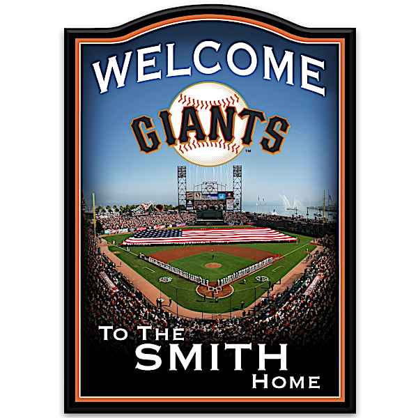 Wall Decor: San Francisco Giants Personalized Welcome Sign Wall Decor