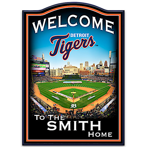 Detroit Tigers Personalized Welcome Sign