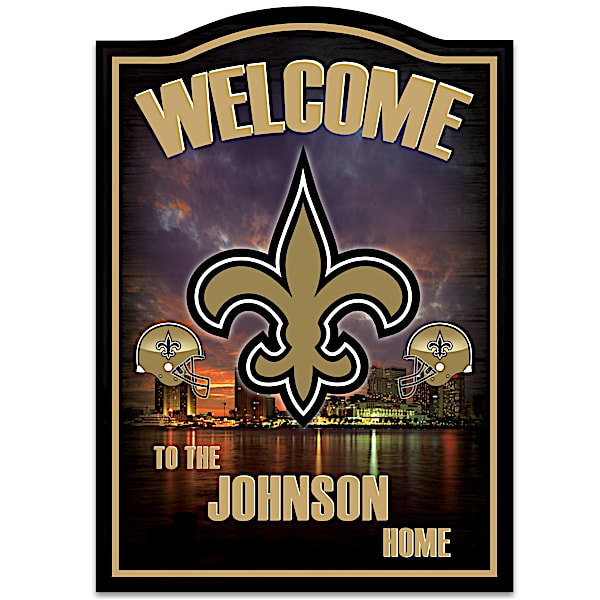 NFL New Orleans Saints Personalized Welcome Sign