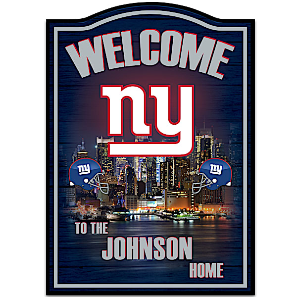 NFL New York Giants Personalized Welcome Sign Wall Decor