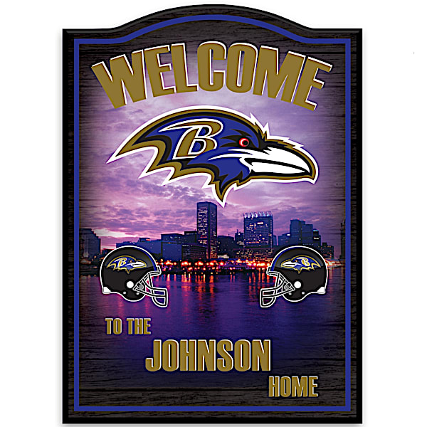 Personalized Welcome Sign: Baltimore Ravens