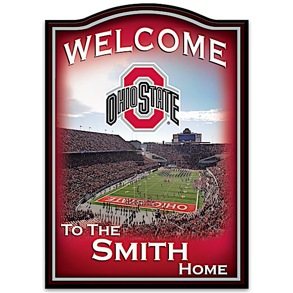 Ohio State Buckeyes Personalized Welcome Sign - Personalized Jewelry