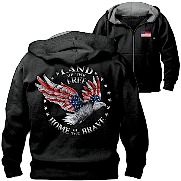 Men's Hoodie: Home Of The Brave
