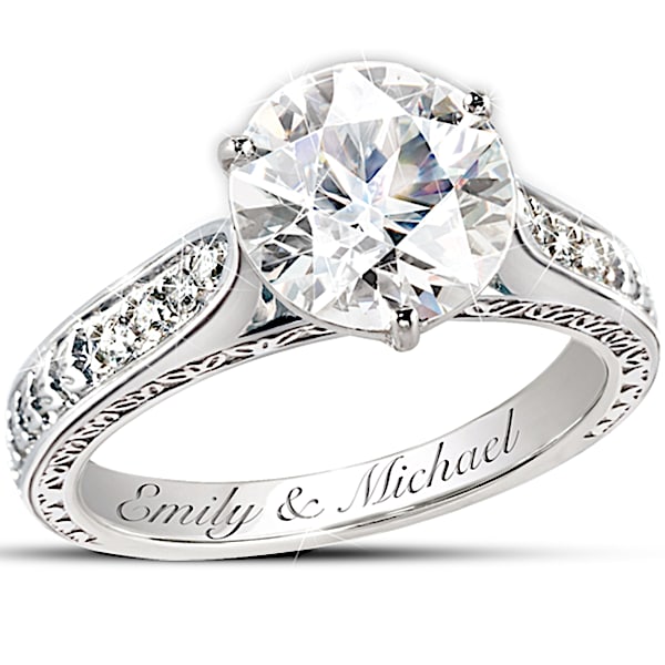 Engagement Ring: Love's Perfection Personalized Diamonesk Engagement Ring - Personalized Jewelry