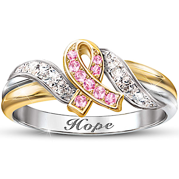 Engraved Women's Ring: Hope's Embrace