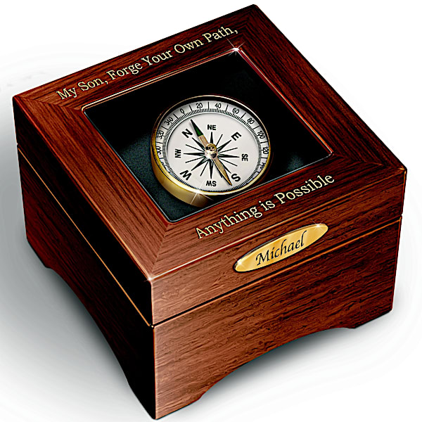 Keepsake Box: Son, Forge Your Path Personalized Keepsake Box - Graduation Gift Ideas