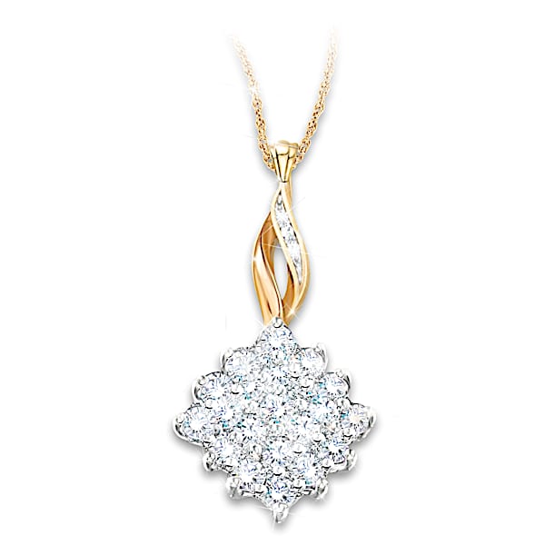 Diamond Delight Necklace With 1/2-Carat Diamond Cluster