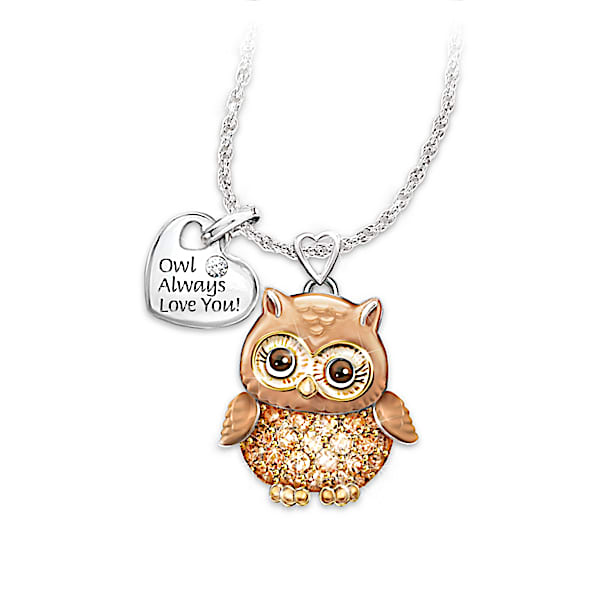 Women's Necklace: Granddaughter Owl Always Love You Pendant Necklace